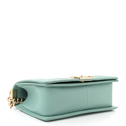 Chanel Caviar Quilted Medium Boy Flap Light Blue 4 of 10