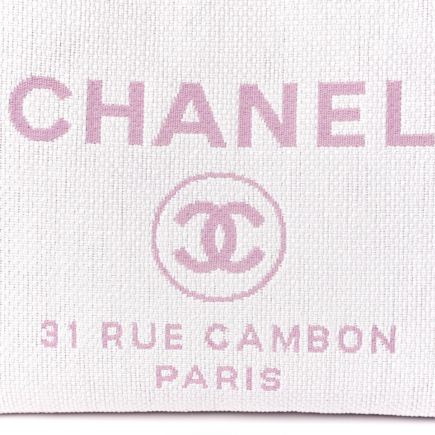 Chanel Woven Straw Raffia Small Deauville Tote Pink 11 of 15