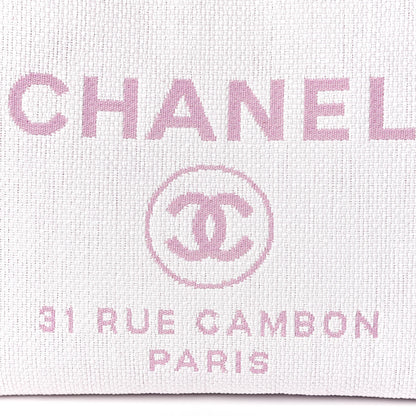 Chanel Woven Straw Raffia Small Deauville Tote Pink 11 of 15