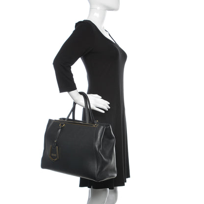Fendi Vitello Elite Regular 2Jours Tote Black 3 of 13