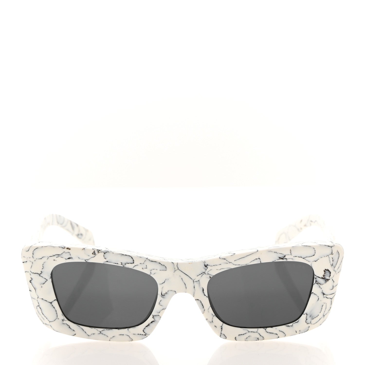 Prada Acetate Symbole Sunglasses SPR 13Z White Marble 2 of 7