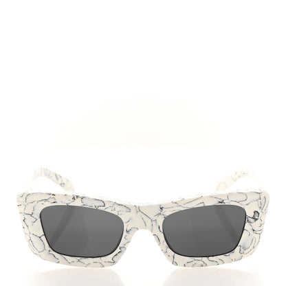 Prada Acetate Symbole Sunglasses SPR 13Z White Marble 2 of 7