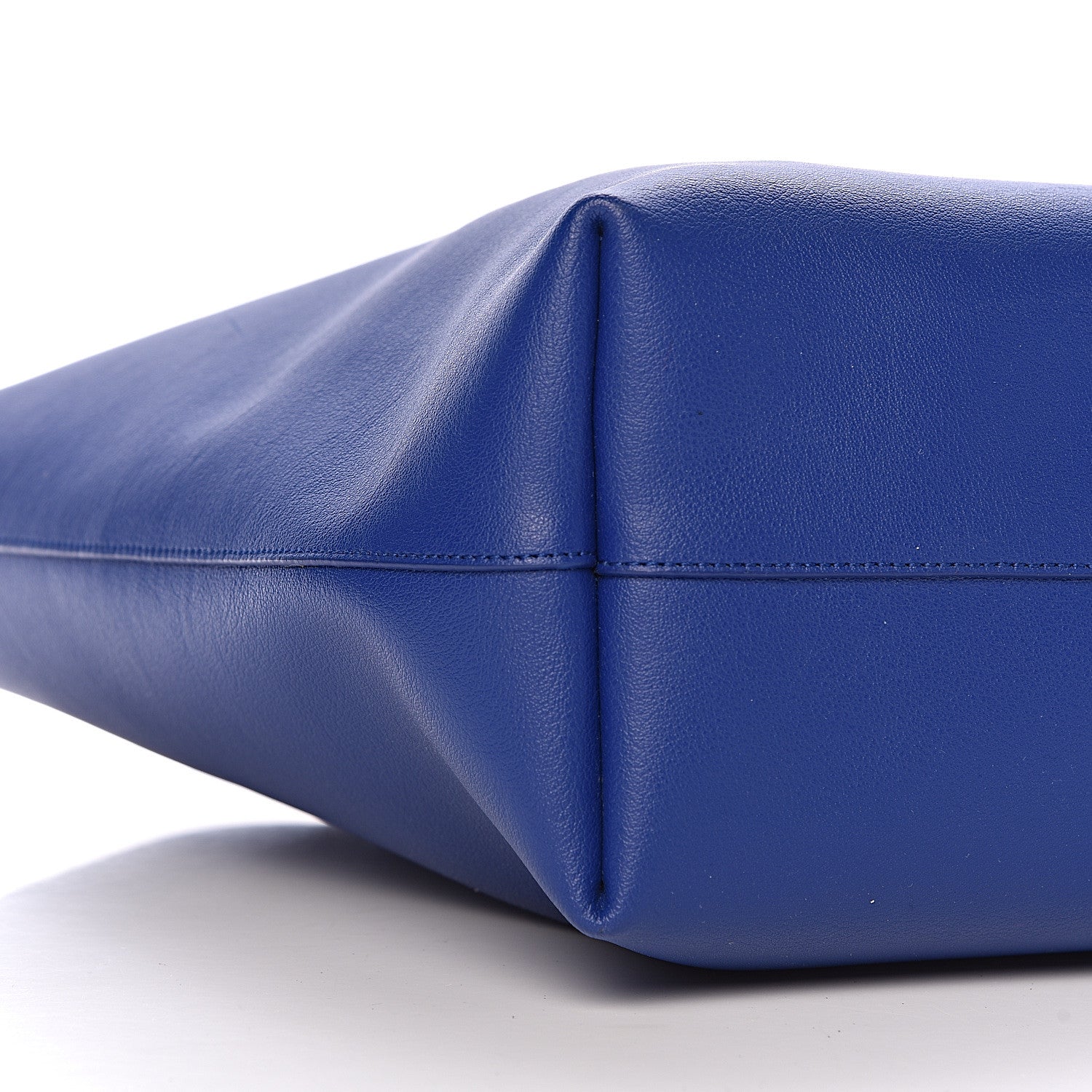 Saint Laurent Calfskin Large Shopping Tote Flash Blue 9 of 11