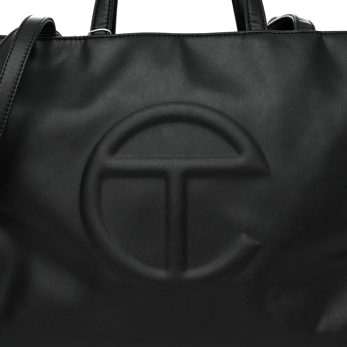Vegan Leather Medium Shopping Bag Black