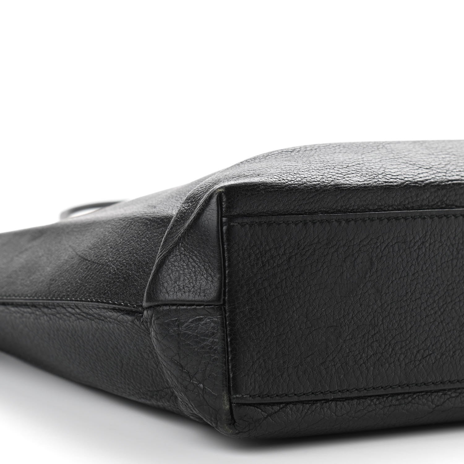 Balenciaga Calfskin Logo Small Shopping Black 5 of 12