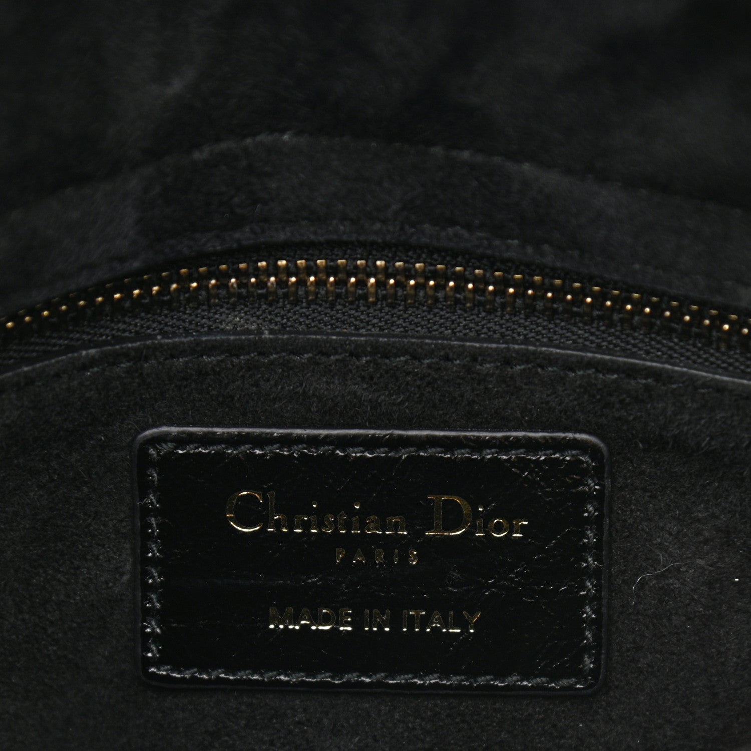 Christian Dior Crinkled Patent Cannage Small Lucky Badges My Lady Dior Black 5 of 11