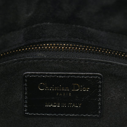 Christian Dior Crinkled Patent Cannage Small Lucky Badges My Lady Dior Black 5 of 11