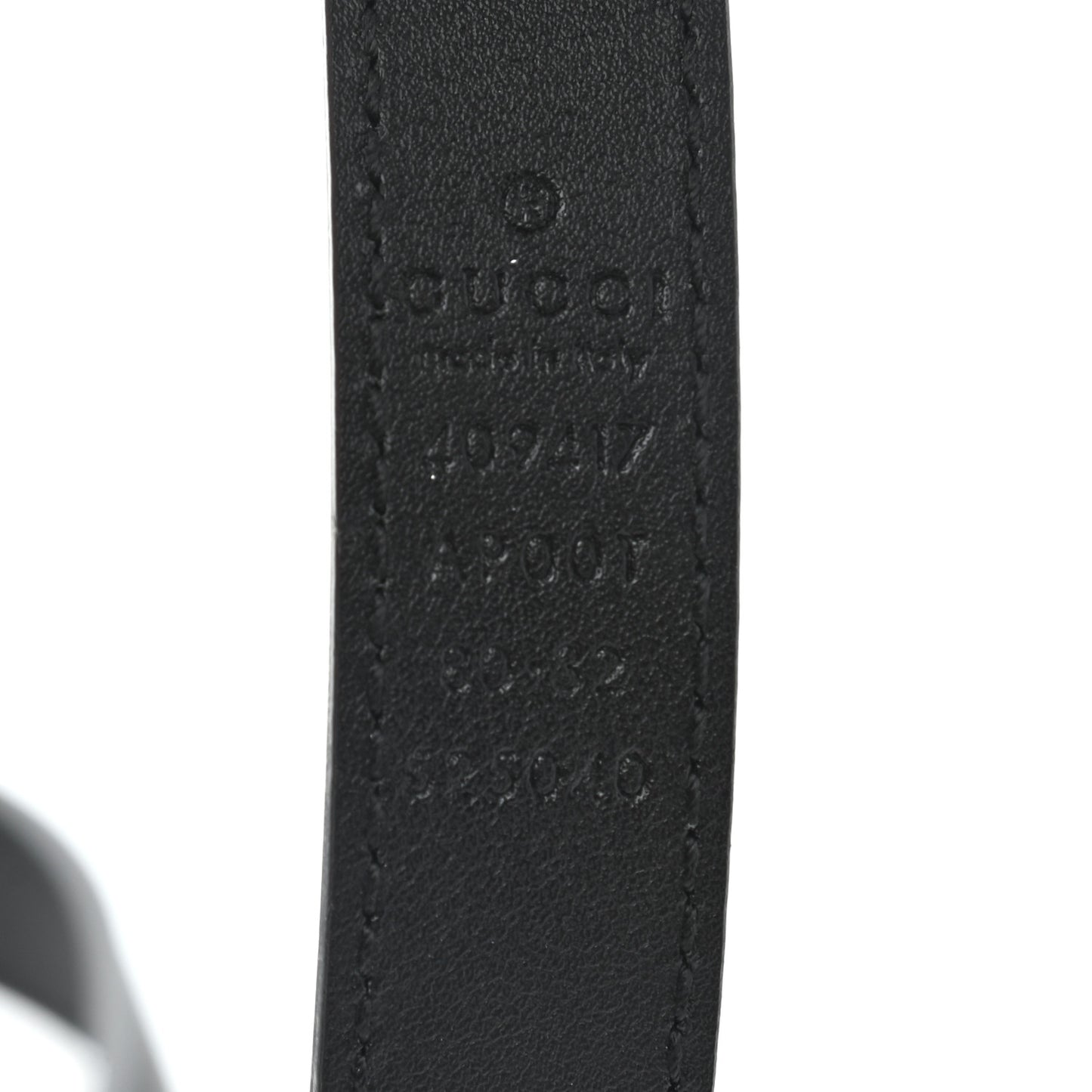 Calfskin Double G 20mm Belt 80 32 Black