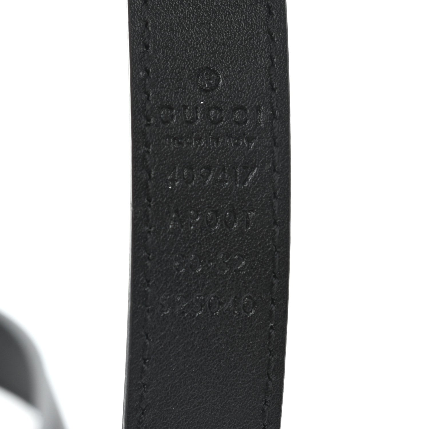 Gucci Calfskin Double G 20mm Belt 80 32 Black 3 of 7