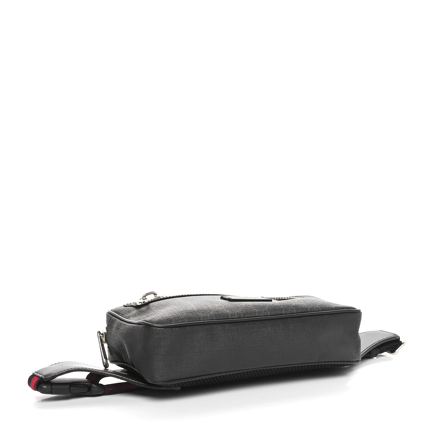 Gucci Soft GG Supreme Monogram Web Belt Bag Black Grey 4 of 10