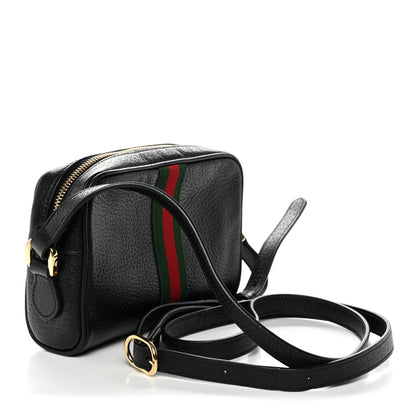Gucci Calfskin Web Mini Ophidia Shoulder Bag Black 3 of 12