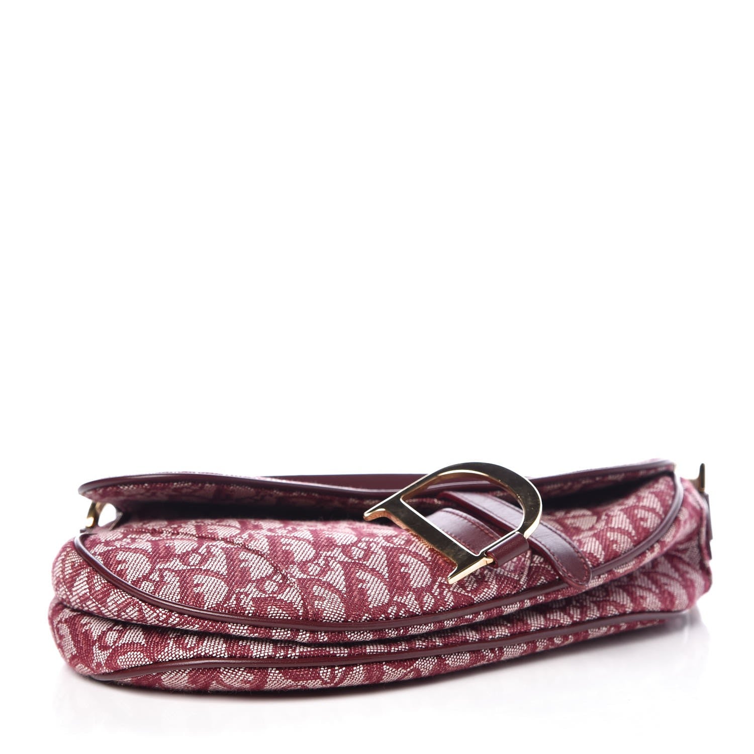 Christian Dior Monogram Saddle Bag Burgundy 4 of 7