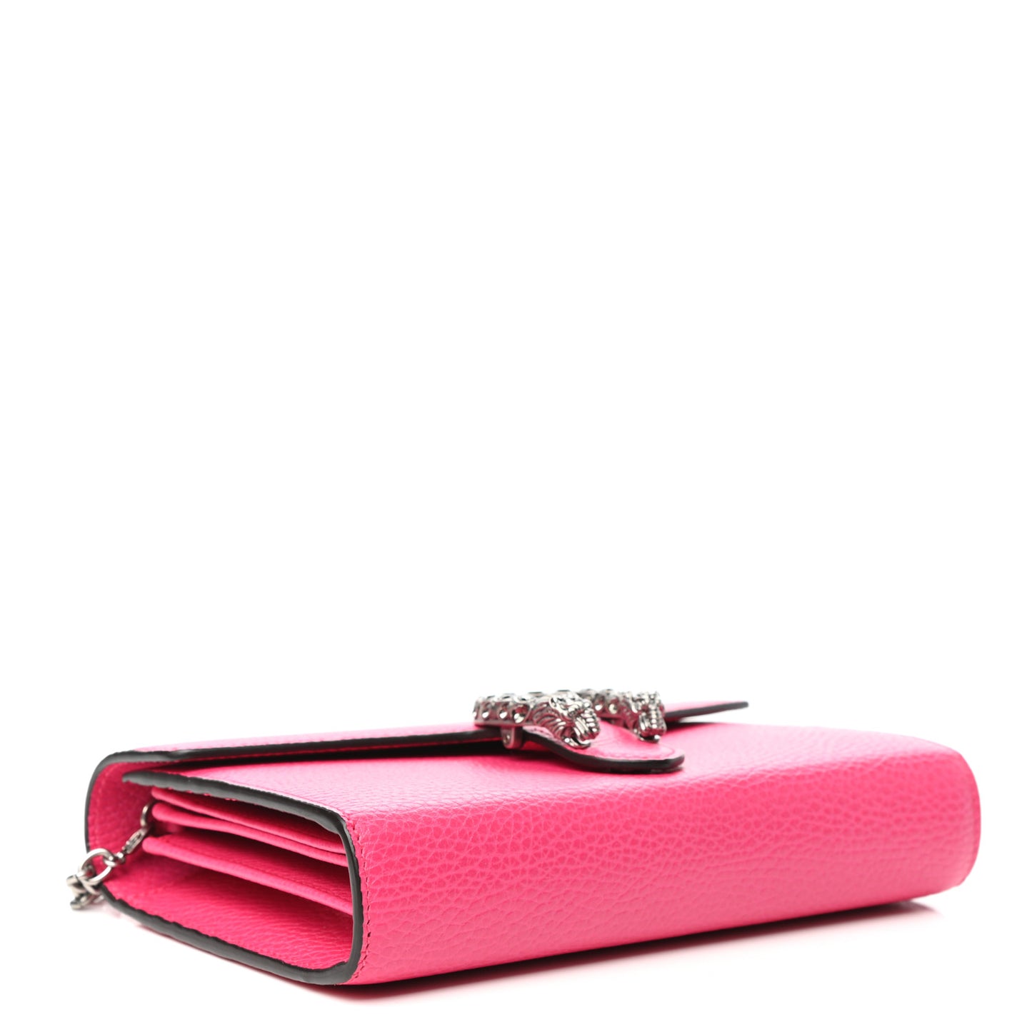 Dollar Calfskin Crystal Mini Dionysus Chain Wallet Box Pink