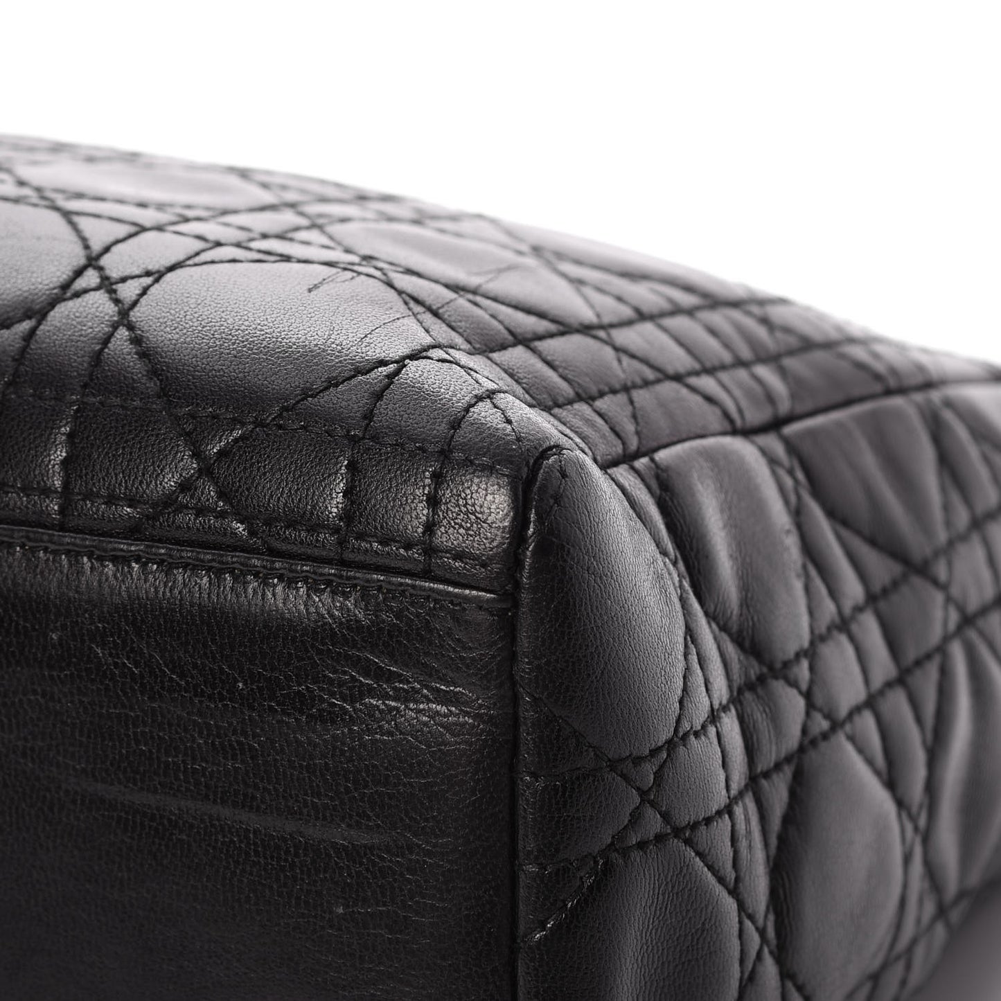 Lambskin Cannage Medium Lady Dior Black