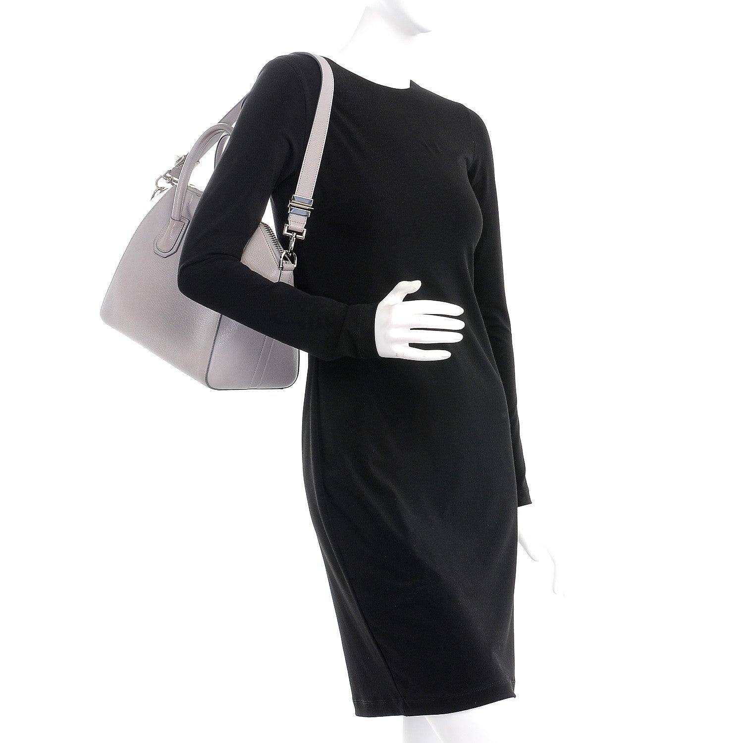 Givenchy Sugar Goatskin Small Antigona Pearl Grey 2 of 22