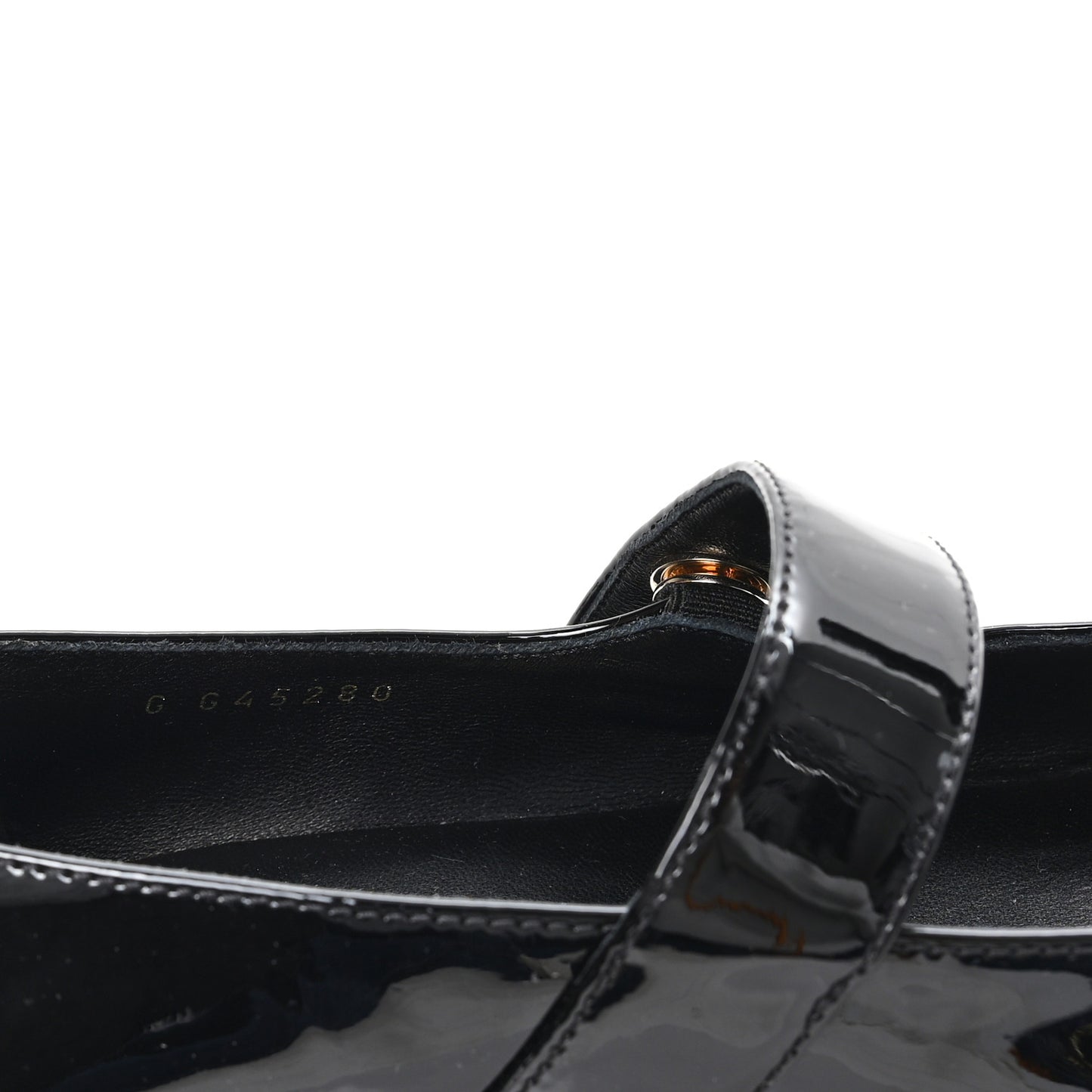 Patent Calfskin Mary Janes Flats 36.5 Black