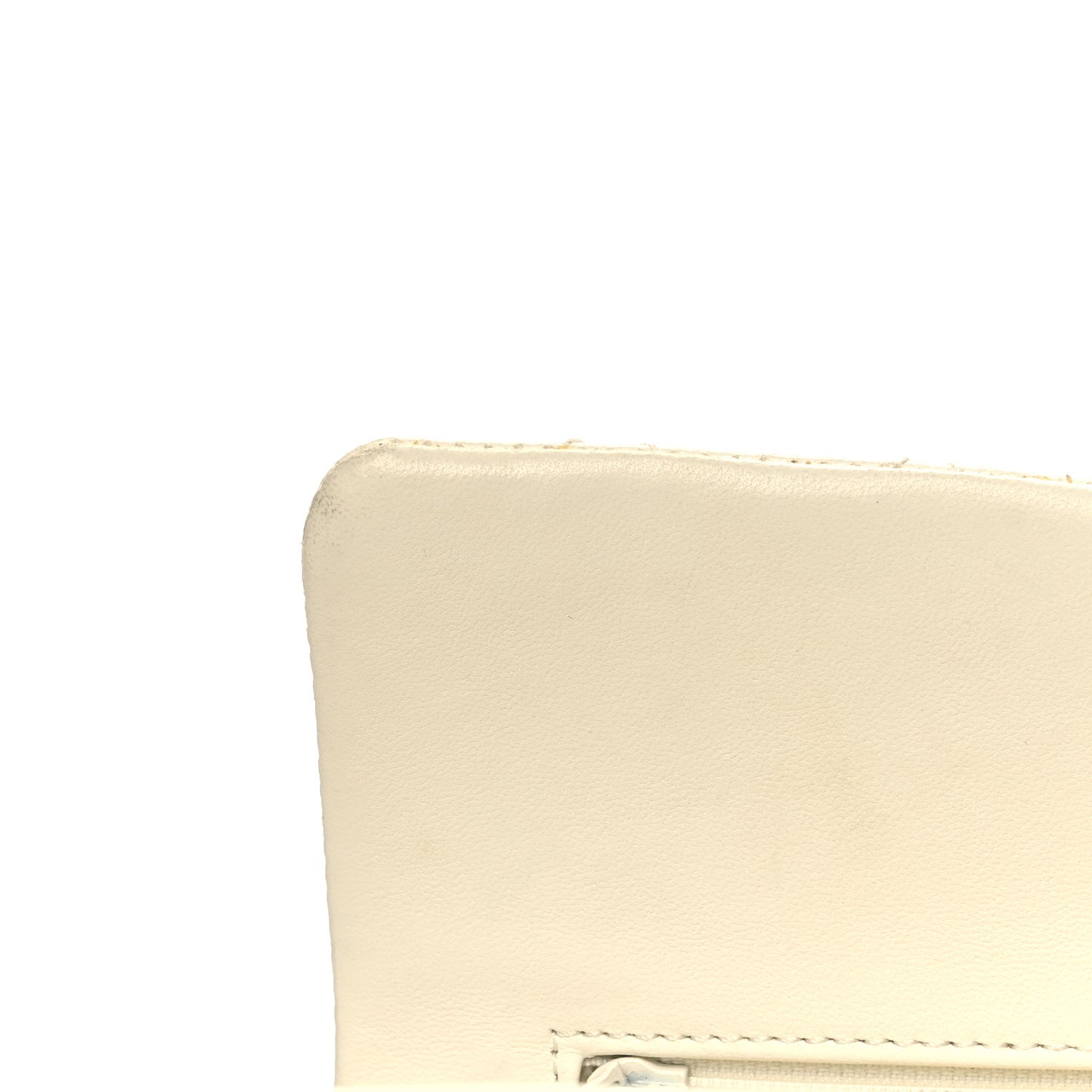 Lambskin Quilted Medium Double Flap White