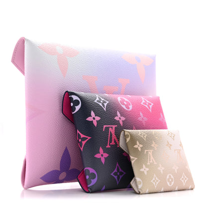 Louis Vuitton Monogram Giant Spring In The City Kirigami Pochette Set Sunrise Pastel Midnight Fuchsia Sunset Kaki 3 of 9