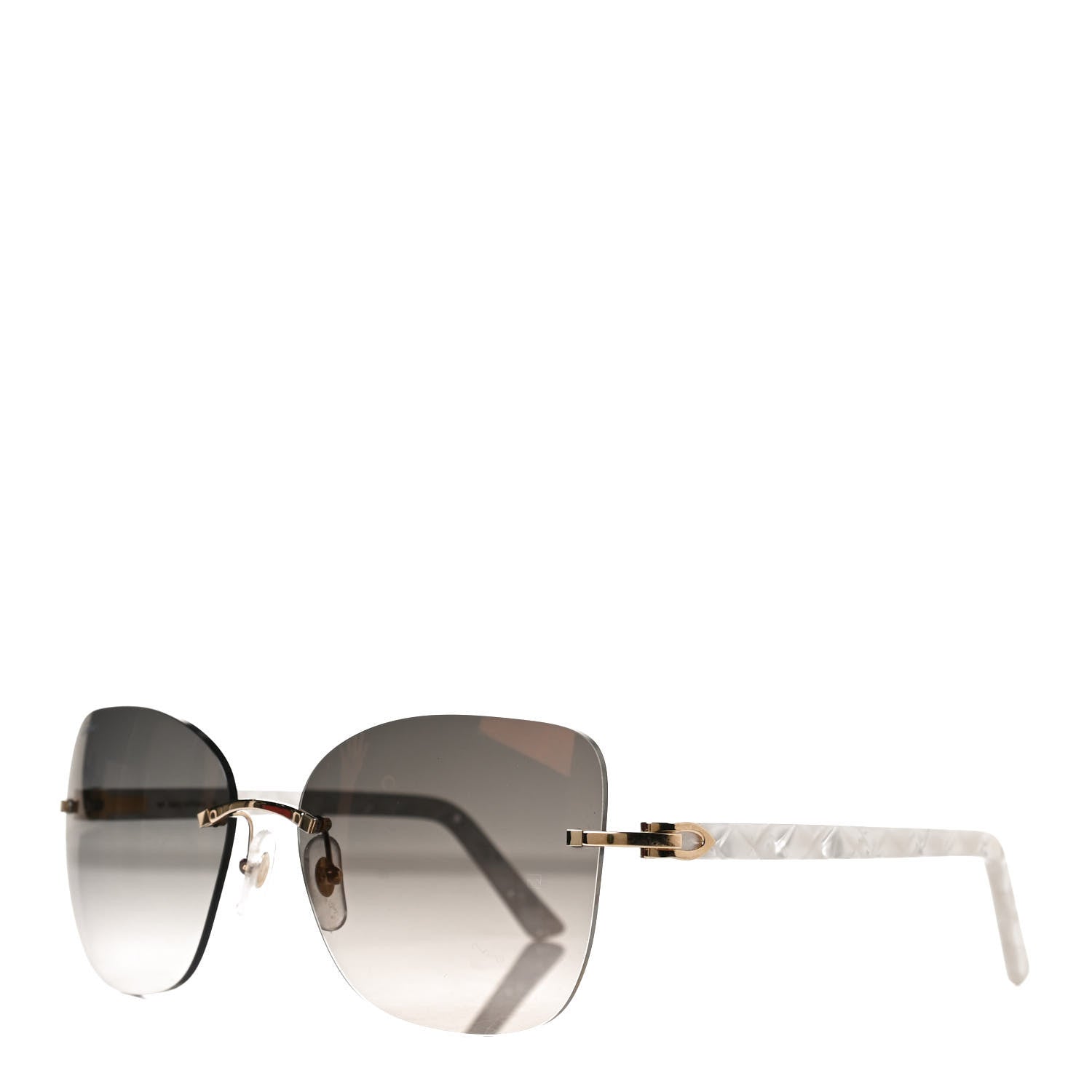 Cartier Mother of Pearl Sunglasses CT001RS Gold White 2 of 16