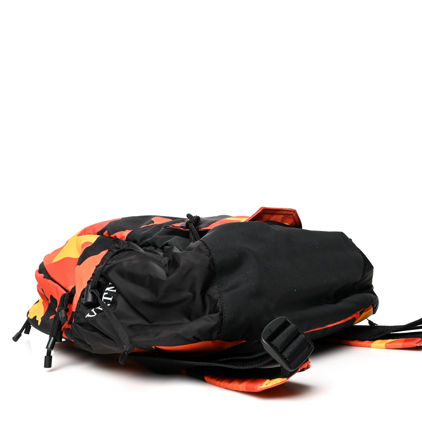 Nylon Camouflage Print Backpack Orange Yellow Black