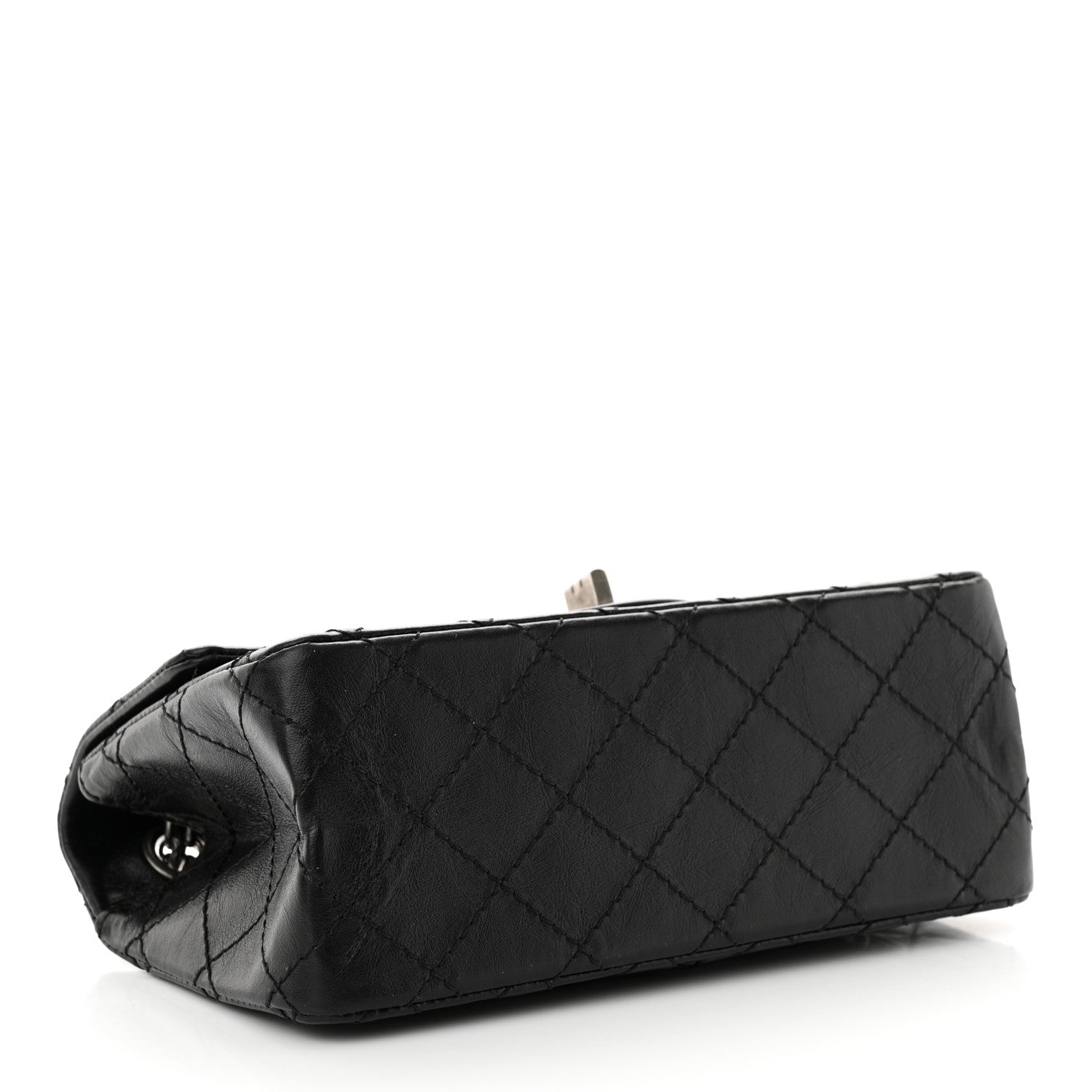 Chanel Aged Calfskin Quilted 2.55 Reissue Mini Flap Black 4 of 11