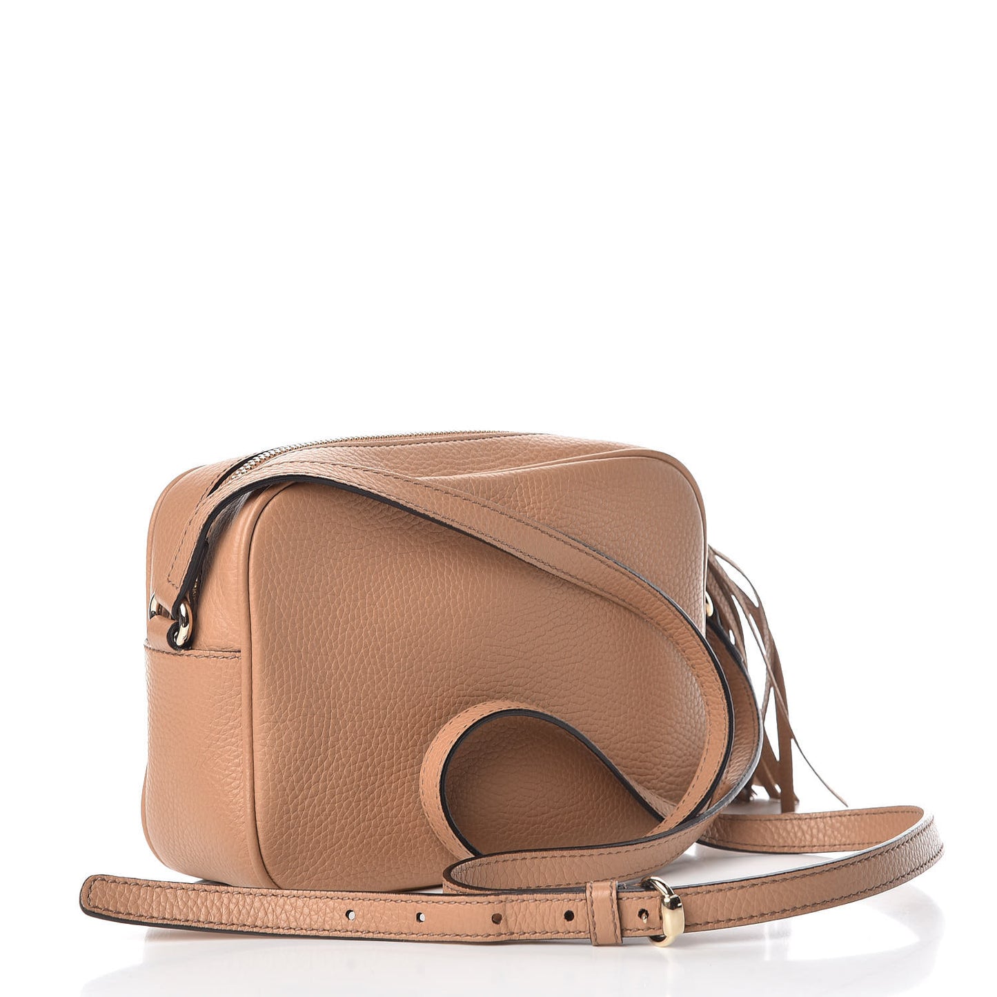 Pebbled Calfskin Small Soho Disco Bag Camelia