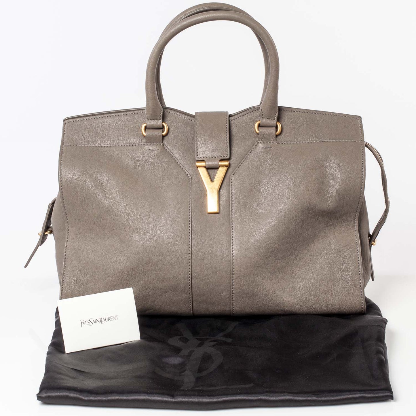 Leather Medium Cabas ChYc Taupe