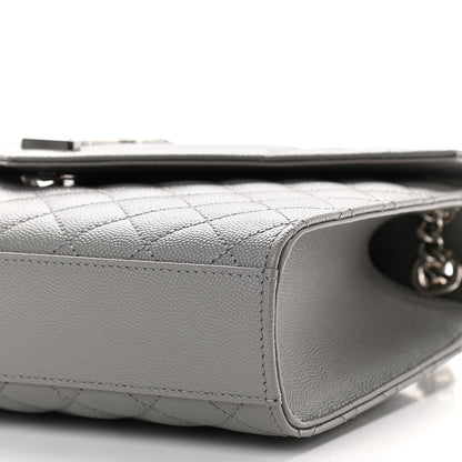 Saint Laurent Grain De Poudre Textured Mixed Matelasse Medium Triquilt Monogram Satchel New Stone 8 of 8