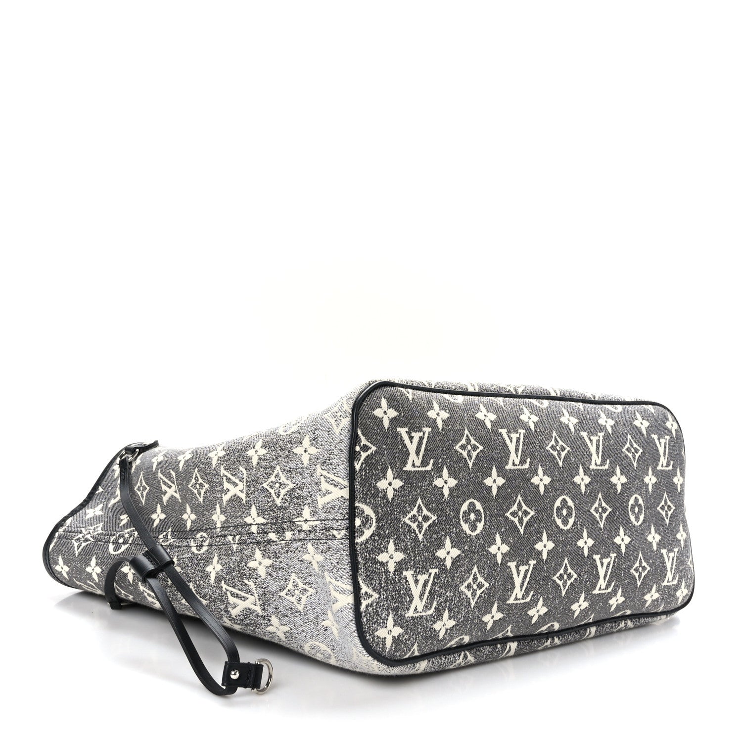 Louis Vuitton Denim Monogram Jacquard Neverfull MM Grey 5 of 9