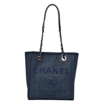 Chanel Canvas Mini Deauville Tote Denim Blue 1 of 11