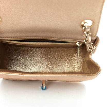 Chanel Metallic Lambskin Quilted Mini Square Flap Gold 5 of 11