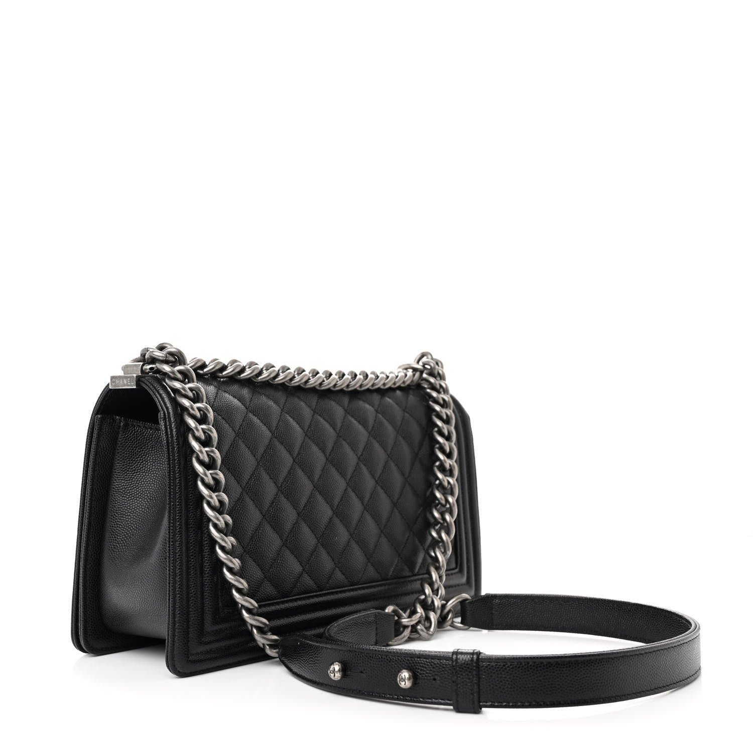 Chanel Caviar Quilted Medium Boy Flap Black 3 of 10