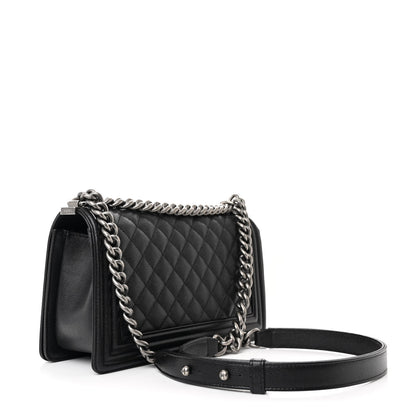 Chanel Caviar Quilted Medium Boy Flap Black 3 of 10