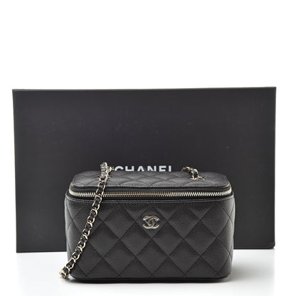 Chanel Caviar Quilted Small Vanity Case With Chain Black 11 of 11