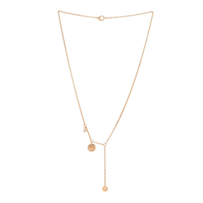 Hermes 18K Rose Gold Diamond TPM Ex-Libris Pendant Necklace 3 of 6