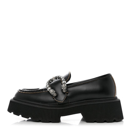 Gucci Cordovan Lux Dionysus Hunder Loafers 35.5 Black 1 of 12