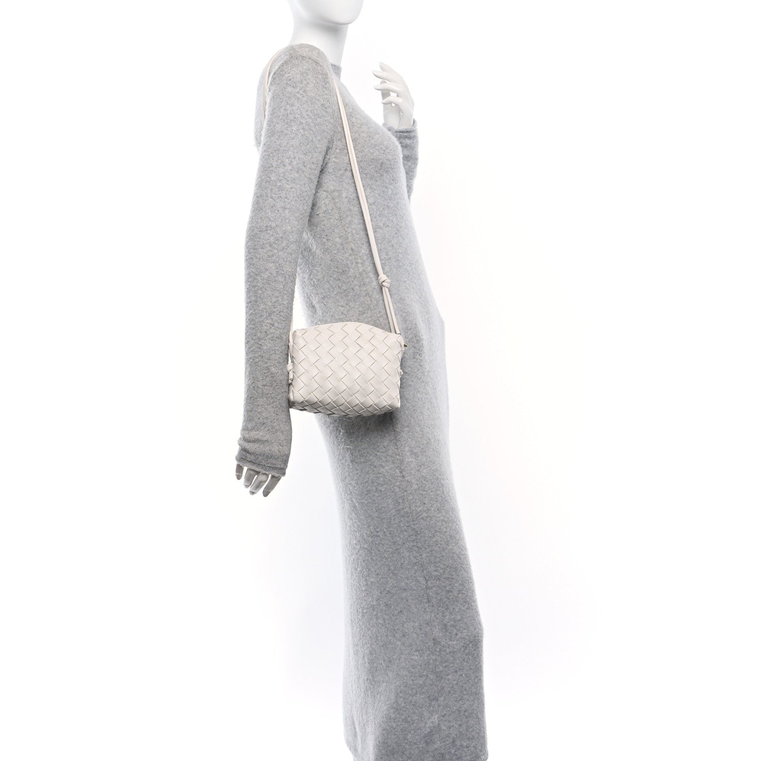 Bottega Veneta Nappa Intrecciato Mini Loop Camera Bag White 2 of 9