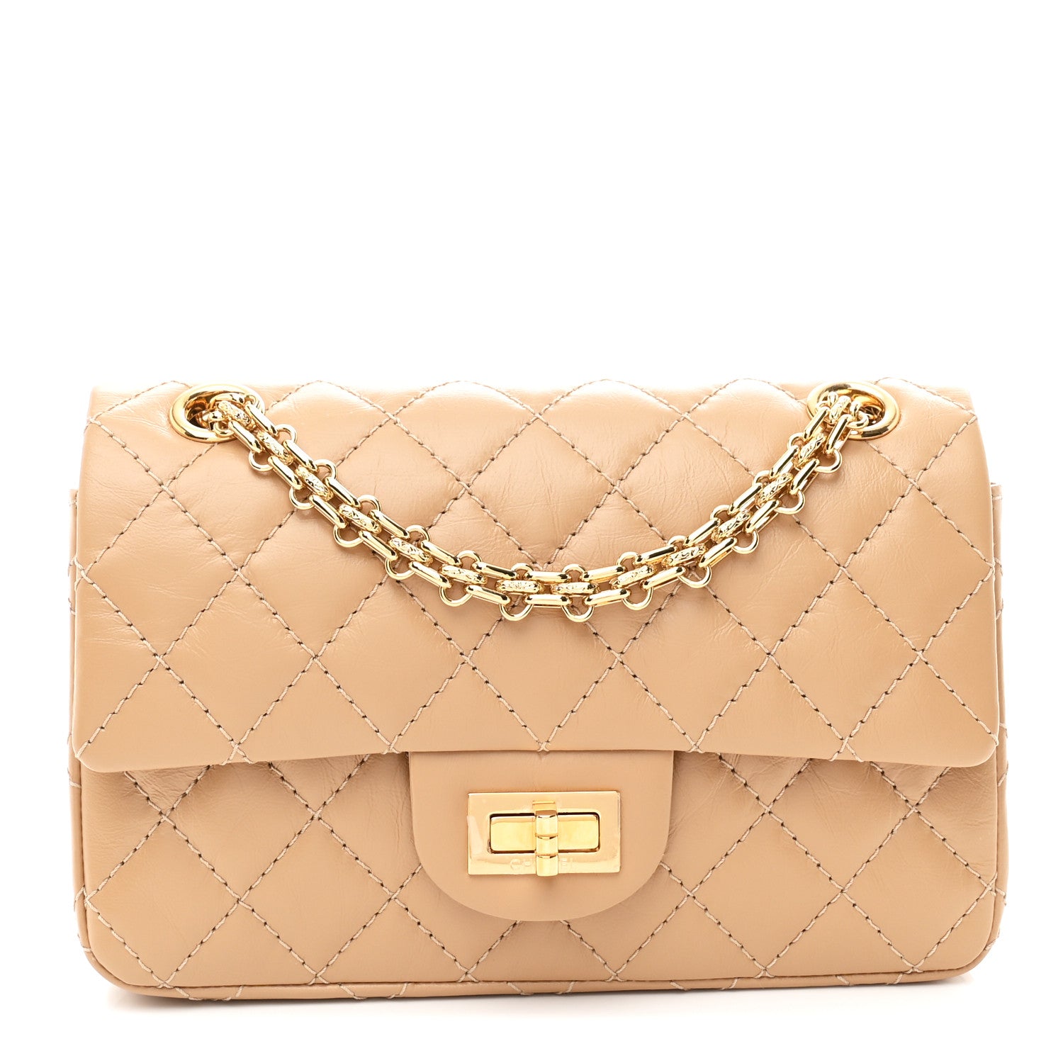Chanel Aged Calfskin Quilted 2.55 Reissue Mini Flap Beige 1 of 10
