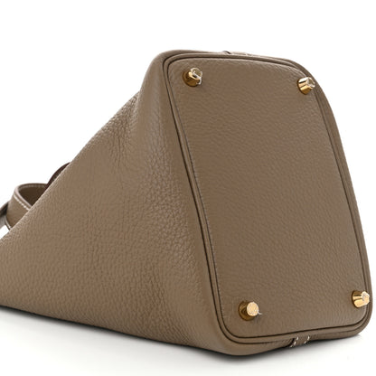 Hermes Taurillon Clemence Picotin Lock 18 PM Etoupe 9 of 10
