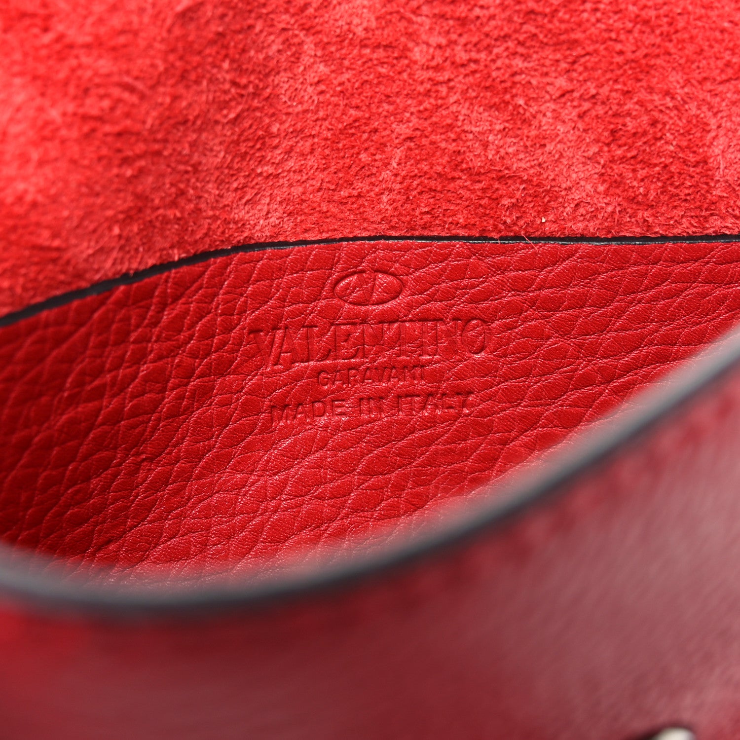 Valentino Garavani Pebbled Calfskin Medium Rockstud Flip Lock Crossbody Bag Red 6 of 9
