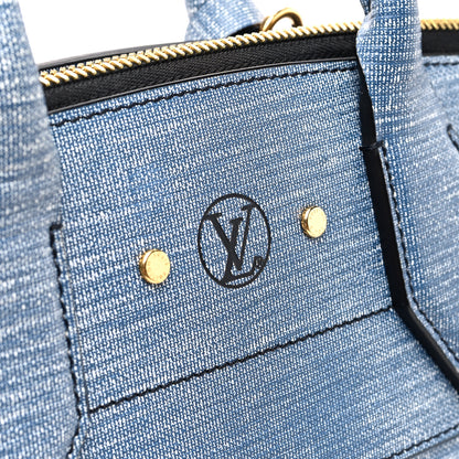 Louis Vuitton Epi City Steamer MM Blue Jean 6 of 9