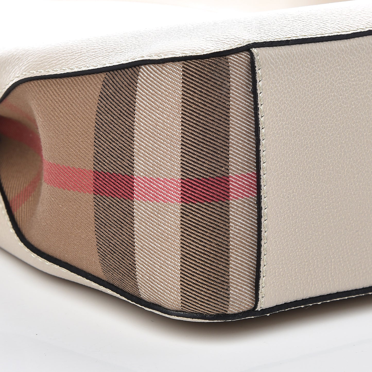 Soft Grain Calfskin House Check Small Helmsley Crossbody Limestone