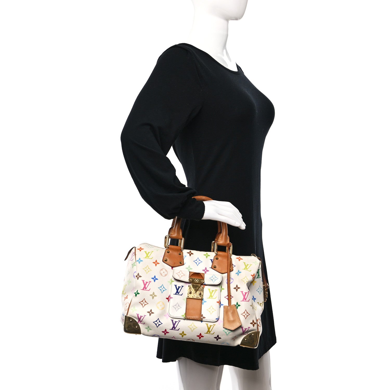 Louis Vuitton Monogram Multicolor Speedy 30 White 2 of 10