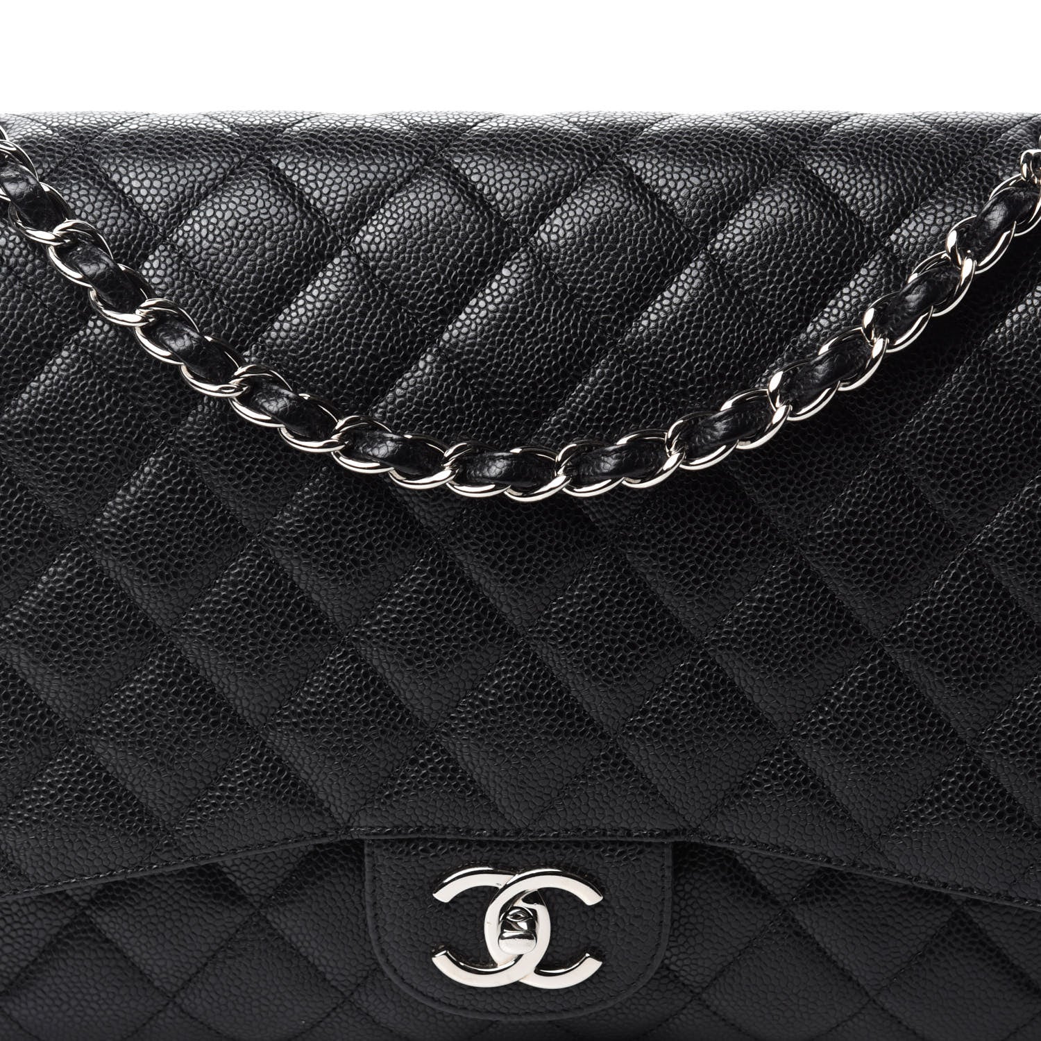 Chanel Caviar Quilted Maxi Double Flap Black 11 of 12