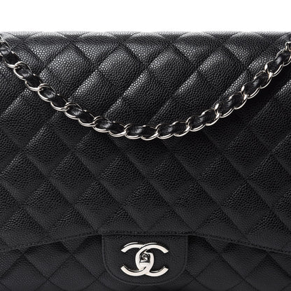 Chanel Caviar Quilted Maxi Double Flap Black 11 of 12