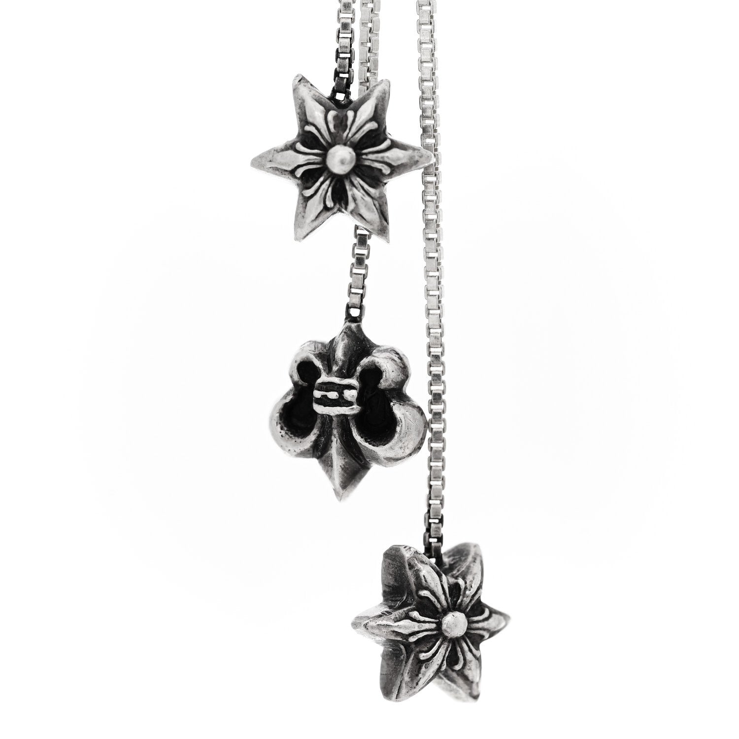Chrome Hearts Sterling Silver Jojo Drop Earring 1861971 – FASHIONPHILE