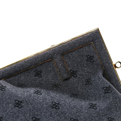 Fendi Flannel Karligraphy Embroidered Medium Fendi First Grey 4 of 13