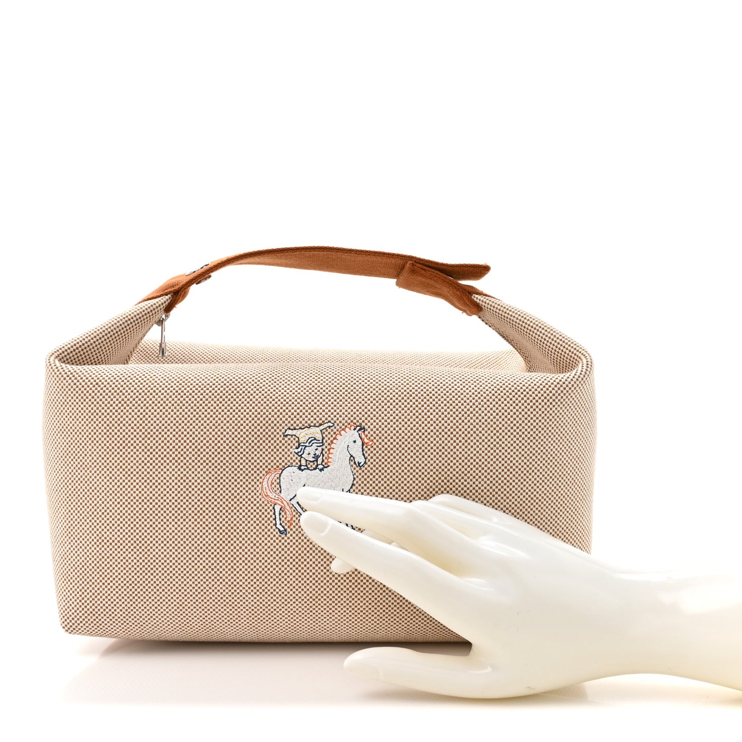 Canvas Large Bride-A-Brac Cabriole Case Biscuit