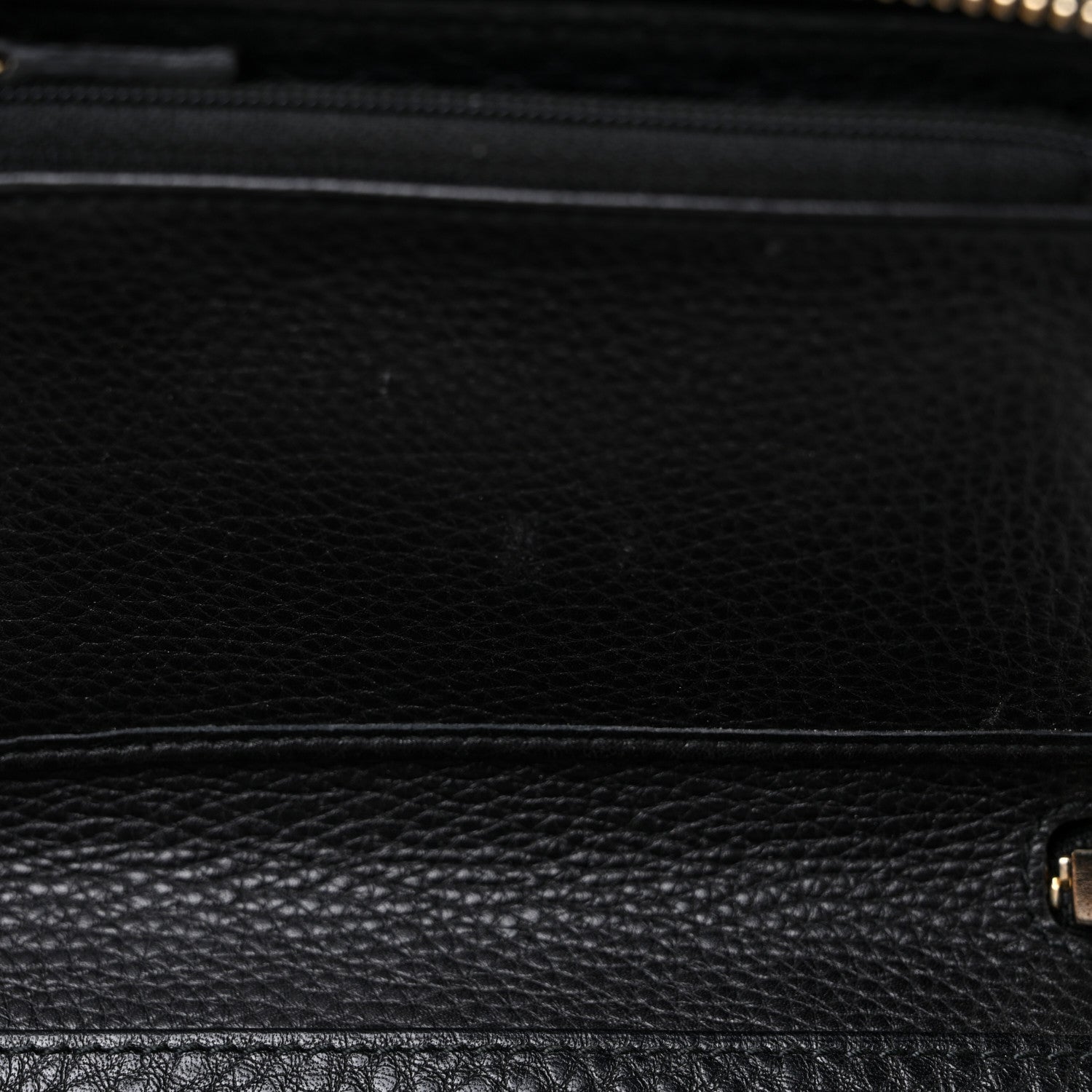 Gucci Pebbled Calfskin Medium Soho Zip Around Wallet Black 9 of 10