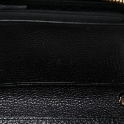 Gucci Pebbled Calfskin Medium Soho Zip Around Wallet Black 9 of 10